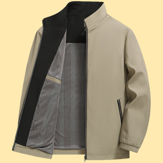 Herren elegante Freizeitjacke mit Stehkragen EB