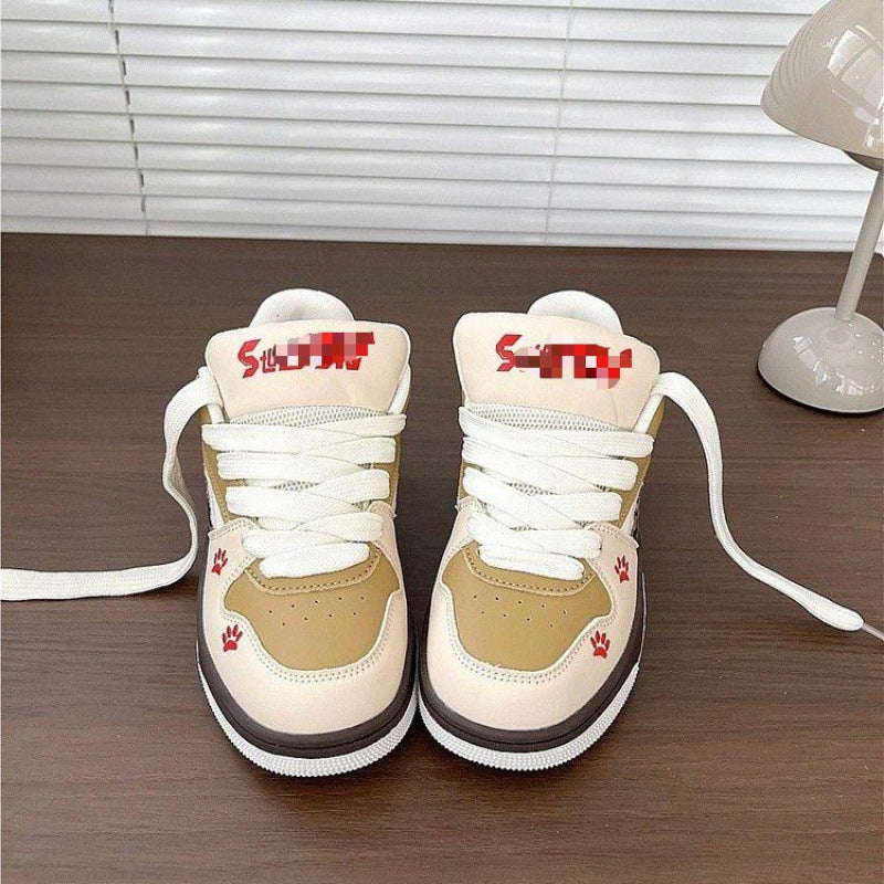 Damen Sportliche Sneaker mit animalischem Muster und bequemer Dämpfung EB
