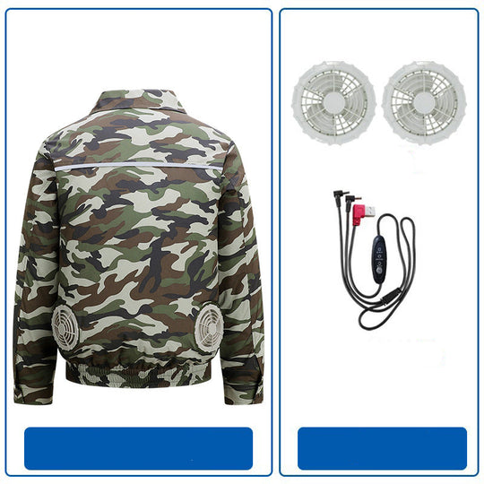 Herren nan atmungsaktive Kühljacke mit integrierten USB-Lüftern EB