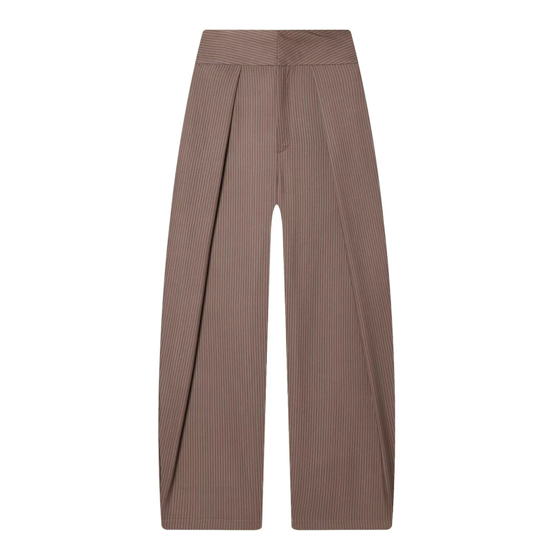 Damen elegante weite Hose mit feinen Falten EB