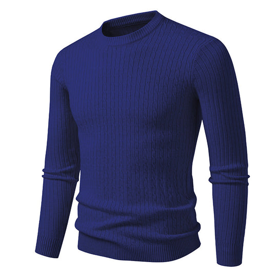 Herren Grobstrickpullover mit elegantem Zopfmuster EB