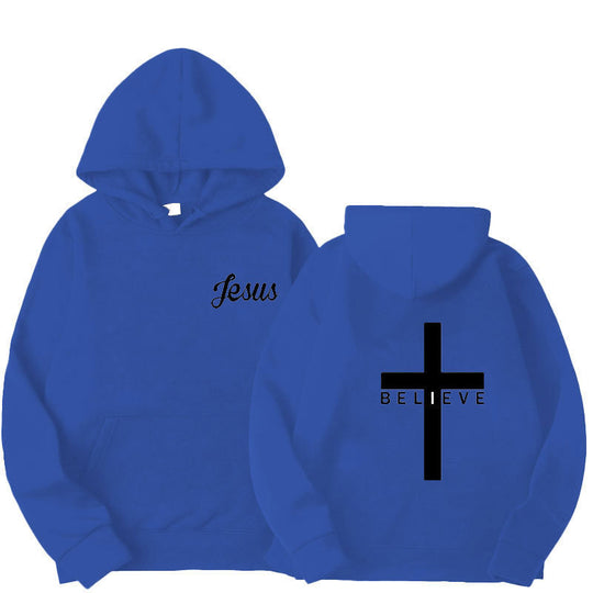 Damen Kapuzenpullover mit motivierendem Glaubensdesign und bequemer Passform EB