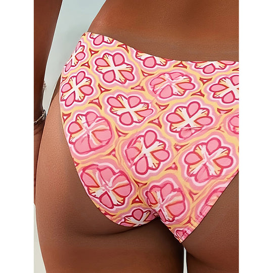 Damen Bikinislip mit floralem Muster EB