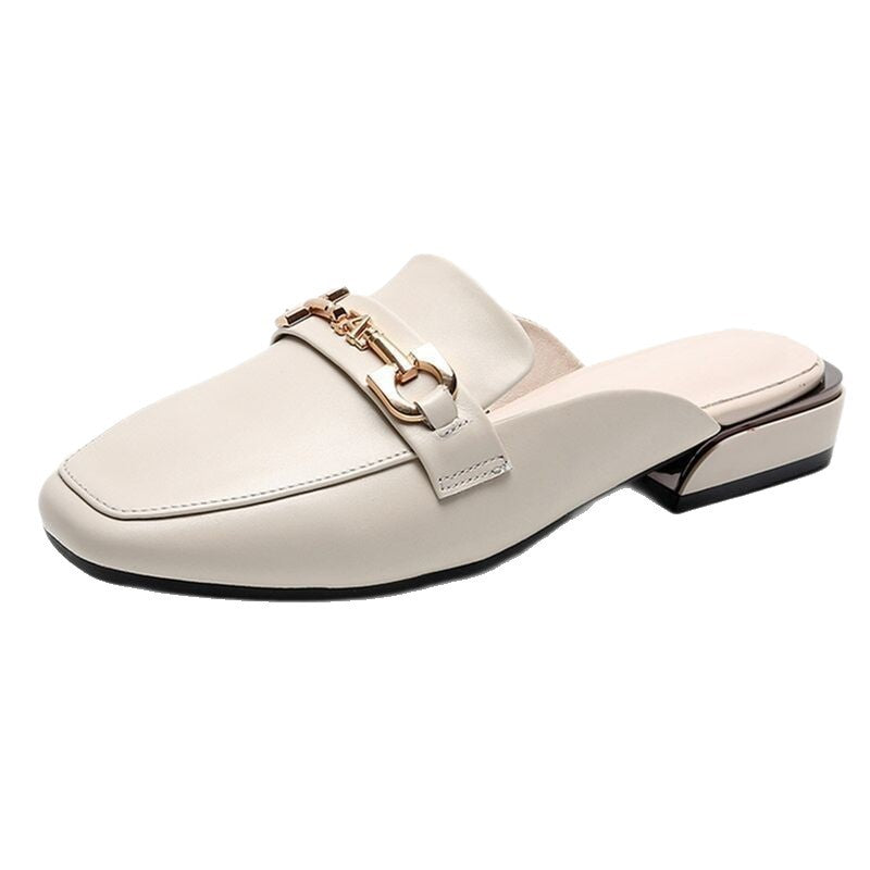 Damen Elegante Loafers mit modischem Kettenverschluss EB