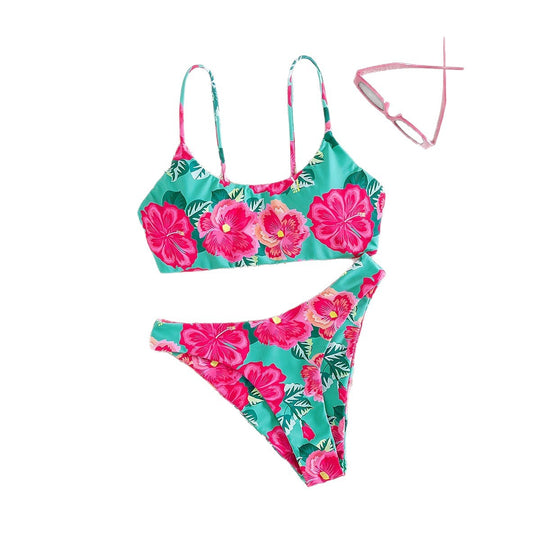 Damen Bikini-Set mit floralem Design und hochwertigem Stoff EB