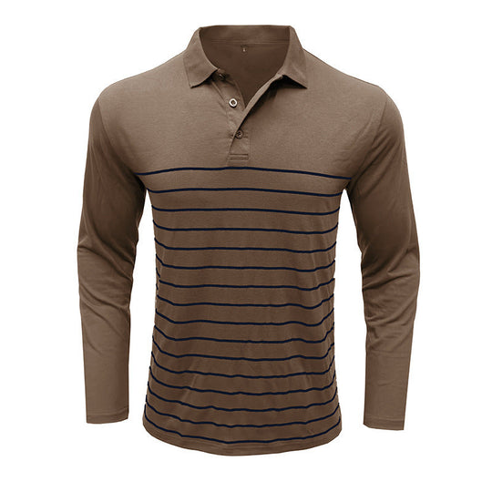 EB | Pique Pullover Slim Passform Baumwollstrick Elegantes Streifenmuster