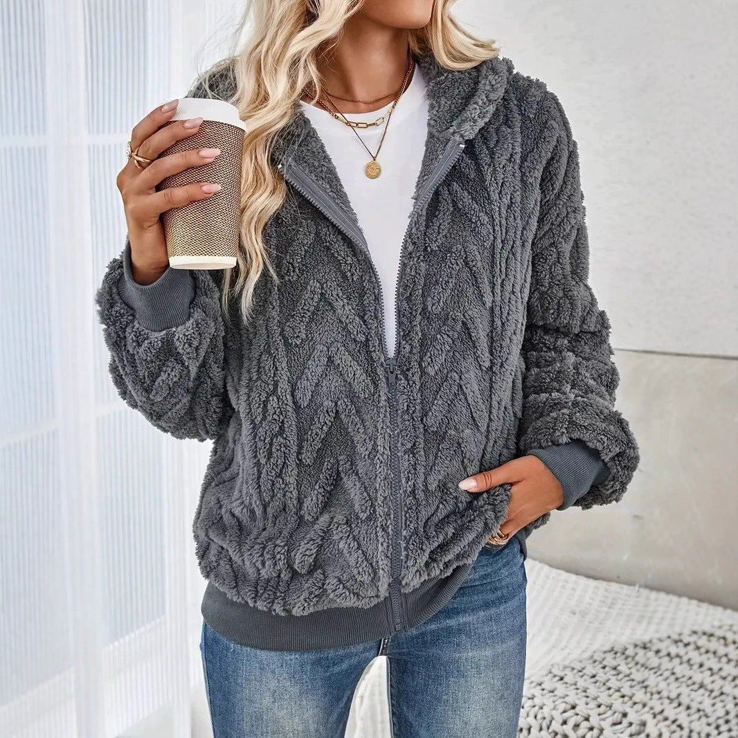 Damen Fleece-Jacke mit Struktur EB