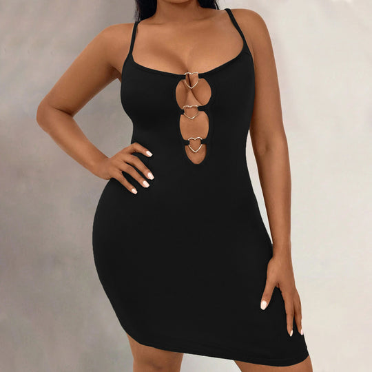 Damen figurbetontes Abendkleid mit Herz-Ausschnitt und verstellbaren Trägern EB