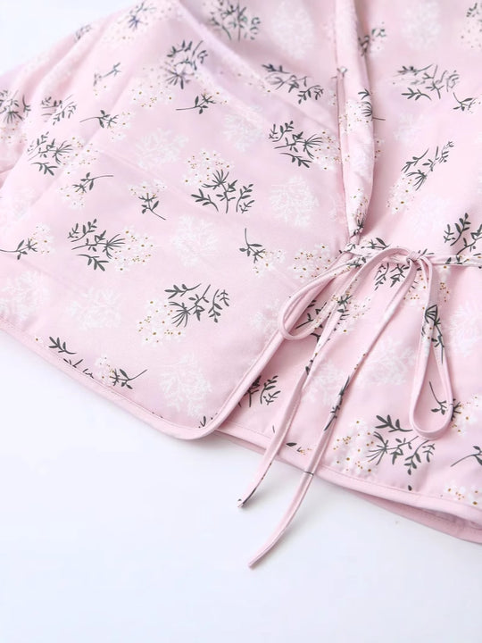 Damen gesteppte Weste im eleganten Blumenprint-Design EB