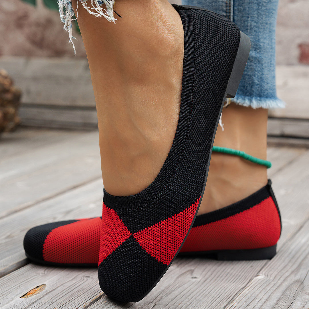 Damen Ballerinas mit atmungsaktivem Mesh-Obermaterial und flexiblem Fußbett EB
