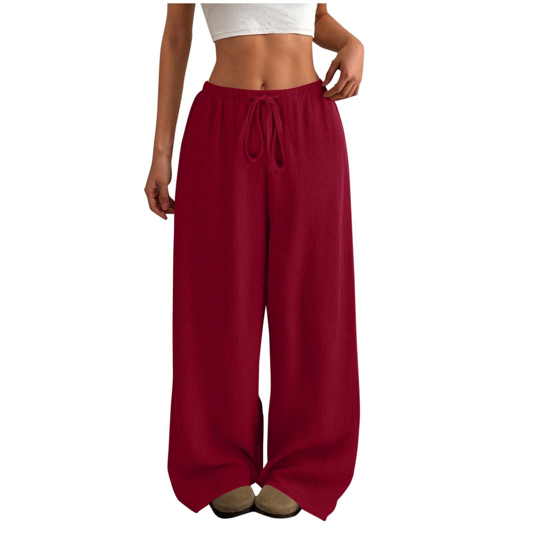 Damen Weite Sommerhose aus leichtem Stoff mit Gummizug EB