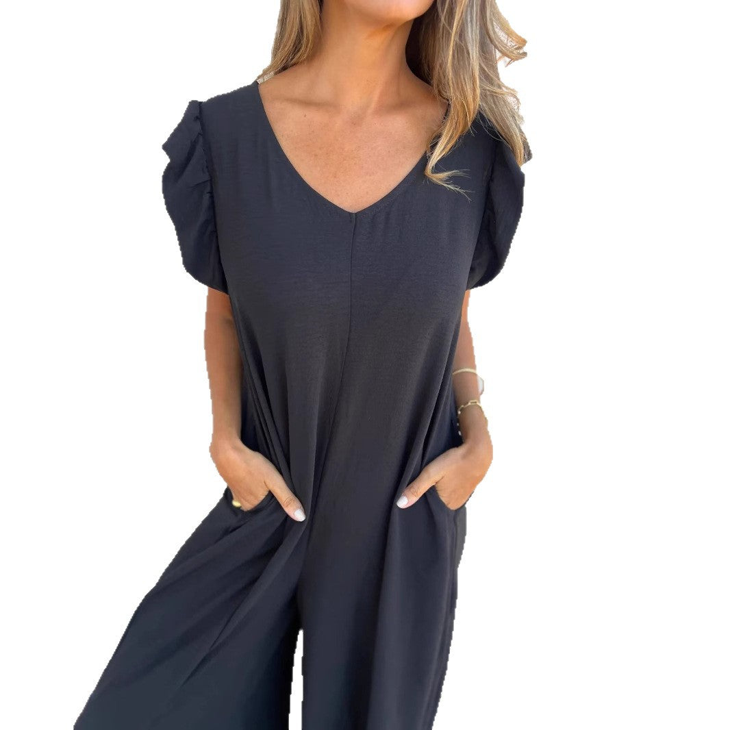 Damen Leichtes Maxikleid im modischen Leopardenlook mit Seitentaschen EB