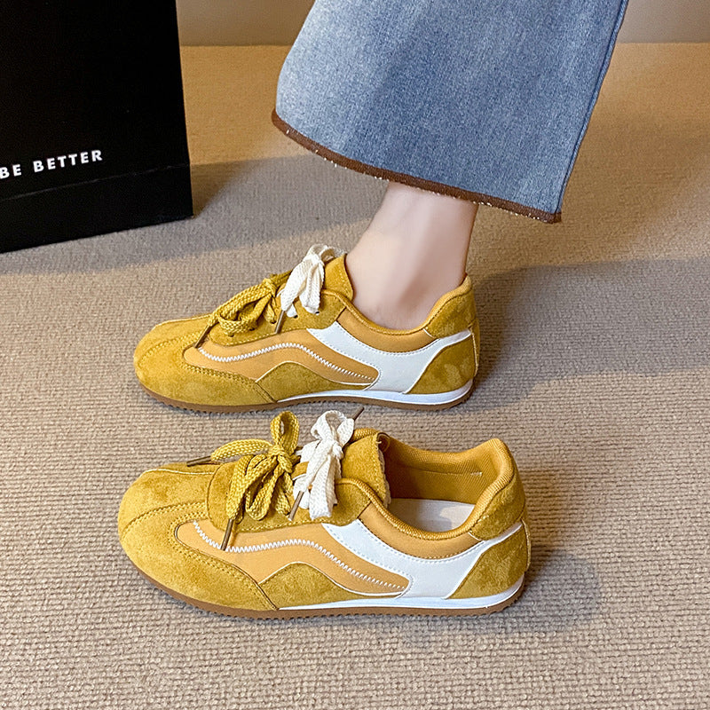 Damen Freizeitsneaker mit weichem Veloursleder und Rutschfester Sohle EB