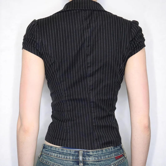 Damen Blazer mit tailliertem Schnitt und modernen Streifen EB