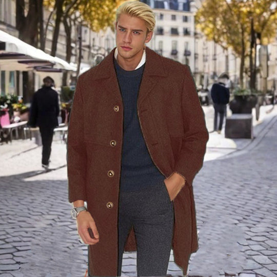 Herren eleganter Wollmantel EB