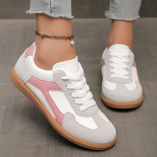 Damen Retro-Sneaker mit Gumsohle und gepolsterter Innensohle EB