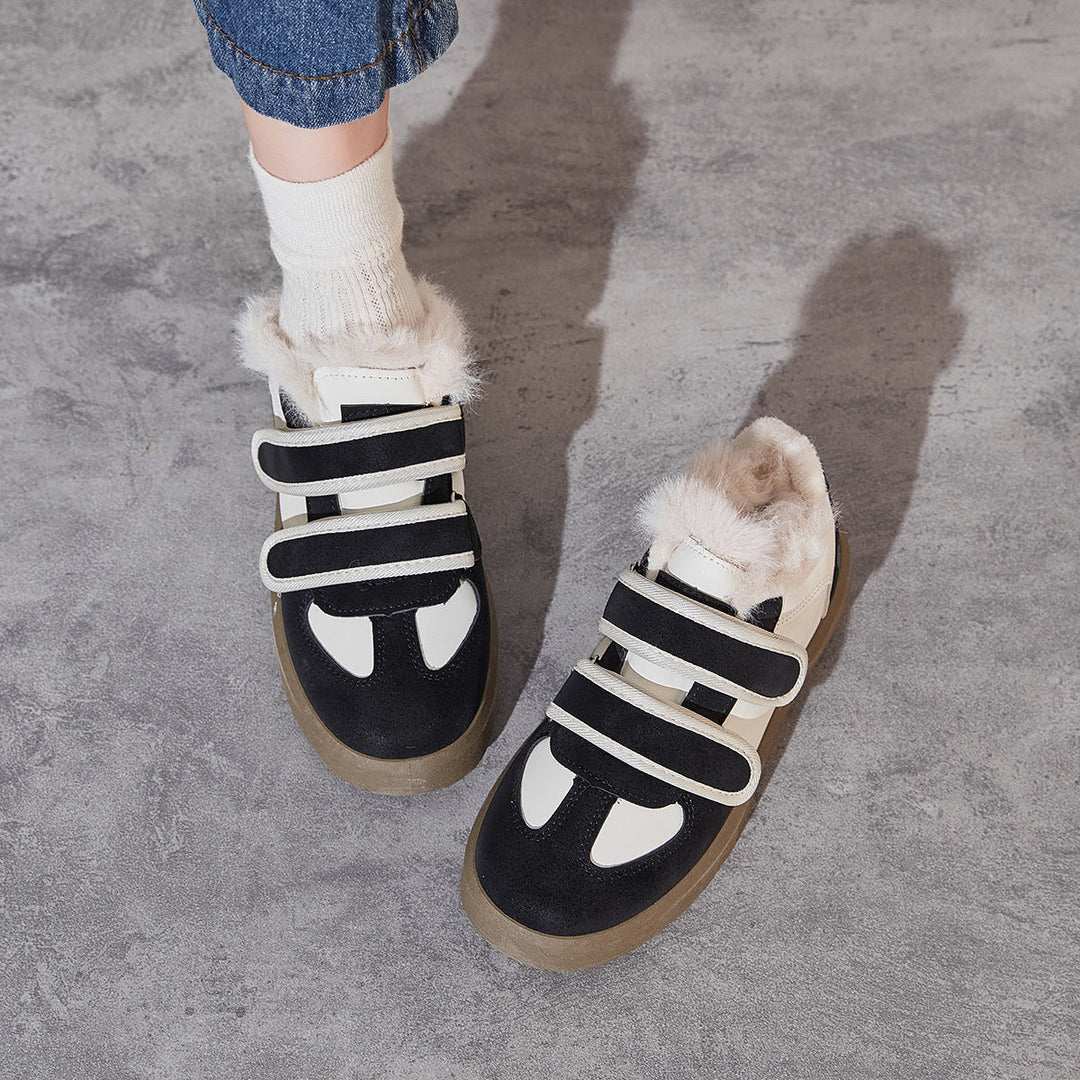 Damen Sportliche Sneaker mit praktischem Klettverschluss und weichem Futtermaterial EB