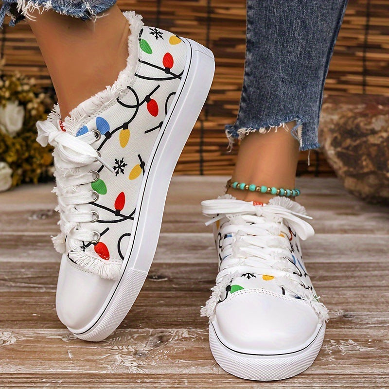 Damen Freizeitschuhe mit verspieltem Motiv und gemütlicher Fleece-Innensohle EB