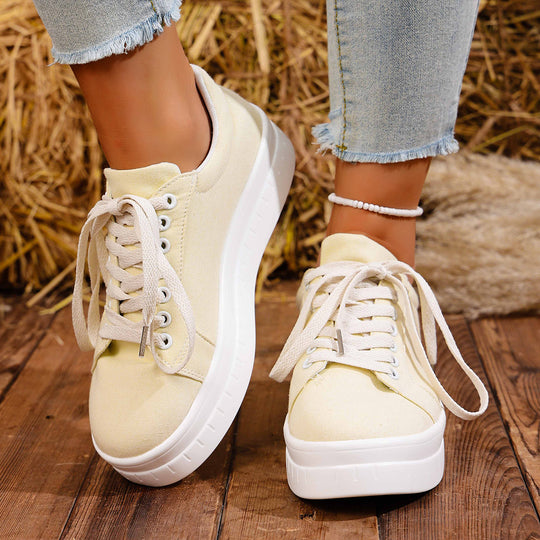 Damen Modische Sneaker mit hohem Plateau EB
