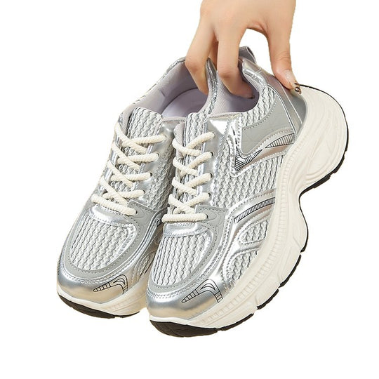 Damen sportliche Sneakers mit atmungsaktivem Netzdesign und elegantem Profil EB