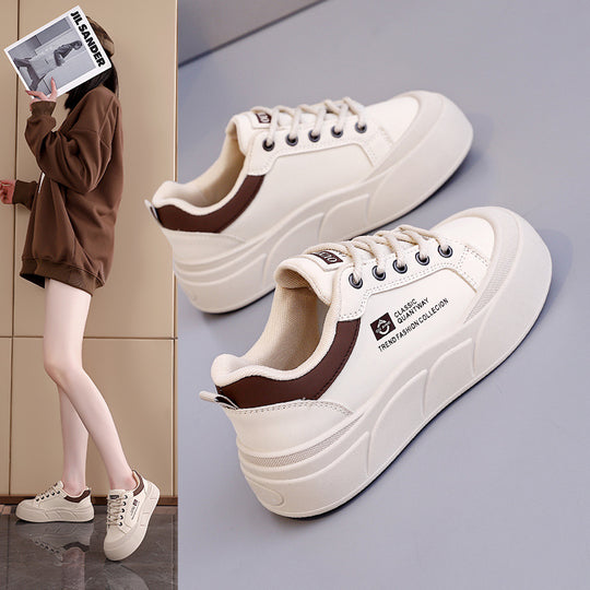 Damen modische Sneakers mit komfortablem Plateau und atmungsaktiver Sohle EB