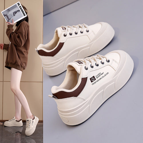 Damen modische Sneakers mit komfortablem Plateau und atmungsaktiver Sohle EB
