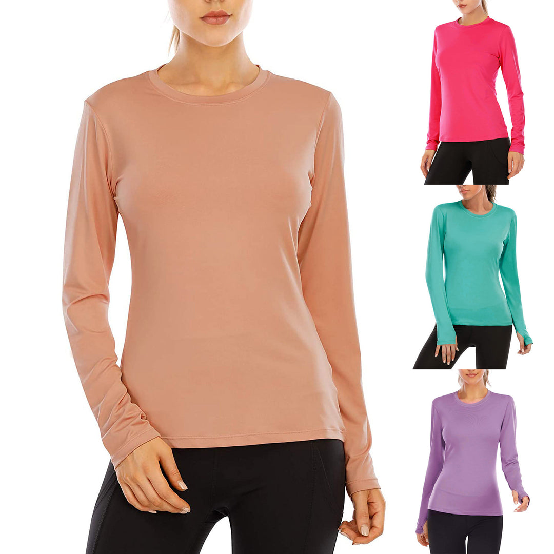 Damen Funktionslongsleeve mit feuchtigkeitsableitendem Material EB
