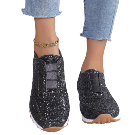 Damen Glitzernde Sneakers im sportlichen Design EB