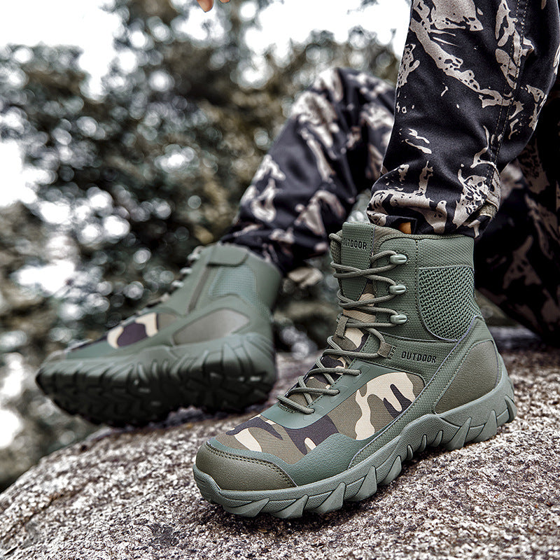 Herren Hochwertige Outdoor-Wanderstiefel mit rutschfester Sohle und atmungsaktiver Membran EB