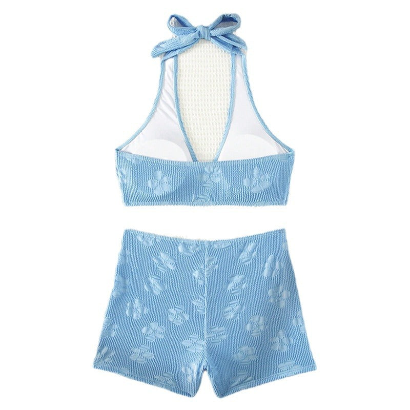 Damen Hoch tailliertes Bikini-Set mit elegantem Ring-Detail EB