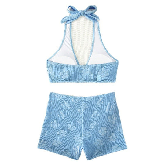 Damen Hoch tailliertes Bikini-Set mit elegantem Ring-Detail EB