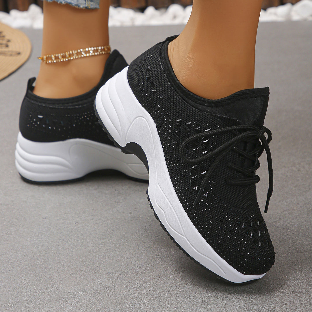 Damen Sportliche Sneaker mit atmungsaktivem Obermaterial und Komfortsohle EB