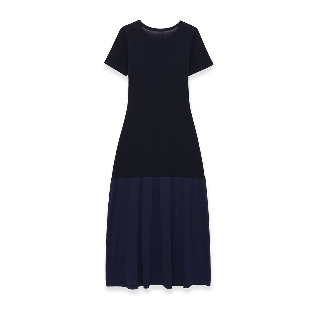 Damen Maxi-Kleid mit elegantem Schnitt und fließendem Rock EB