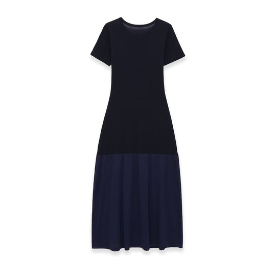 Damen Maxi-Kleid mit elegantem Schnitt und fließendem Rock EB
