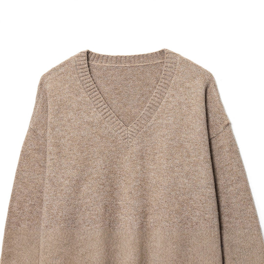 Damen Pullover mit V-Ausschnitt und lässigem Schnitt EB