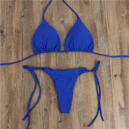 Damen Bikini-Set mit verstellbaren Trägern und minimalistischem Design EB