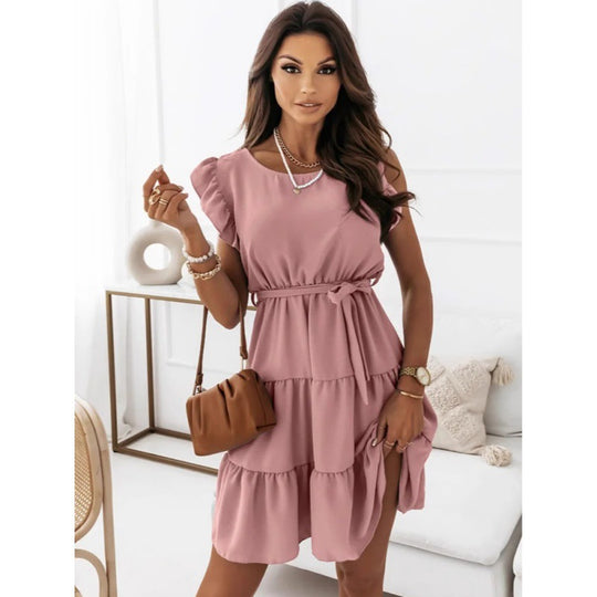 Frauenschicht-Rüschensaumkleid EB