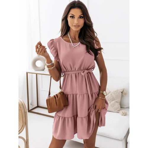 Frauenschicht-Rüschensaumkleid EB