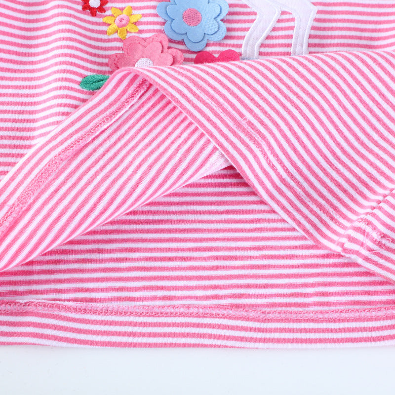 Mädchen T-Shirt mit zauberhaftem Einhorn-Motiv und Rüschendetail EB