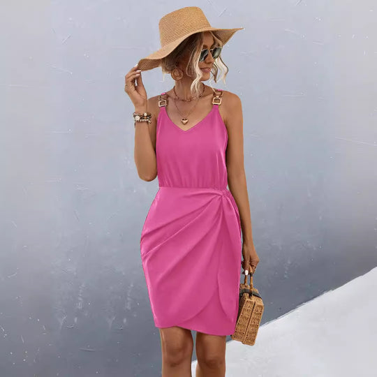 Damen Etuikleid mit tailliertem Schnitt und eleganter Drapierung EB