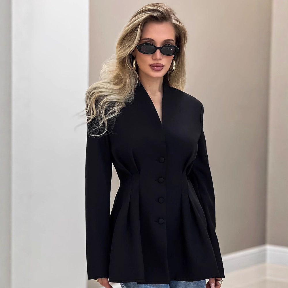Damen Eleganter Blazer mit taillierten Akzenten EB