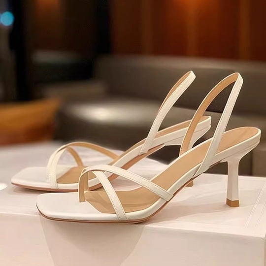 Damen elegante High Heel Sandalen mit verstellbaren Riemchen EB
