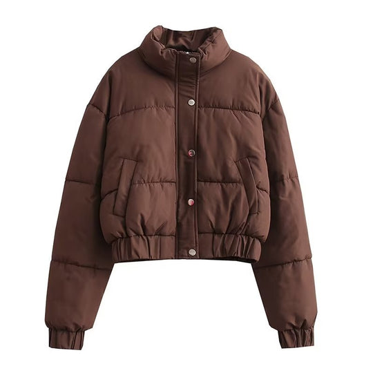 Damen Steppjacke mit hohem Kragen undpraktischen Taschen EB