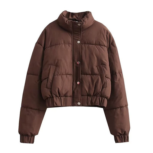 Damen Steppjacke mit hohem Kragen undpraktischen Taschen EB