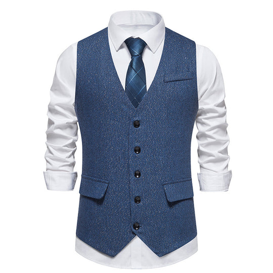 Herren elegante Weste mit feinen Knopfdetails EB