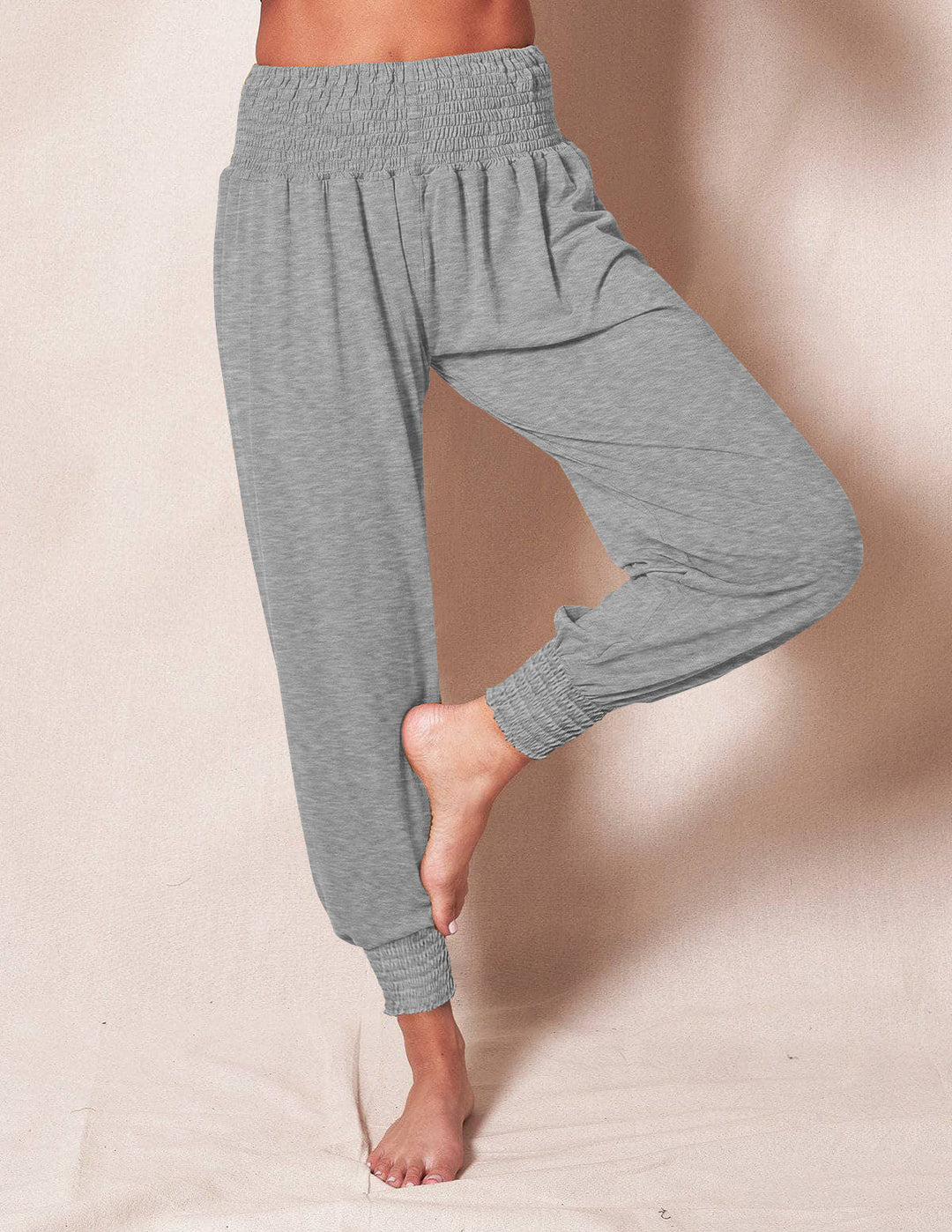 Damen Bequeme Freizeithose mit elastischem Bund und schmalen Bündchen EB