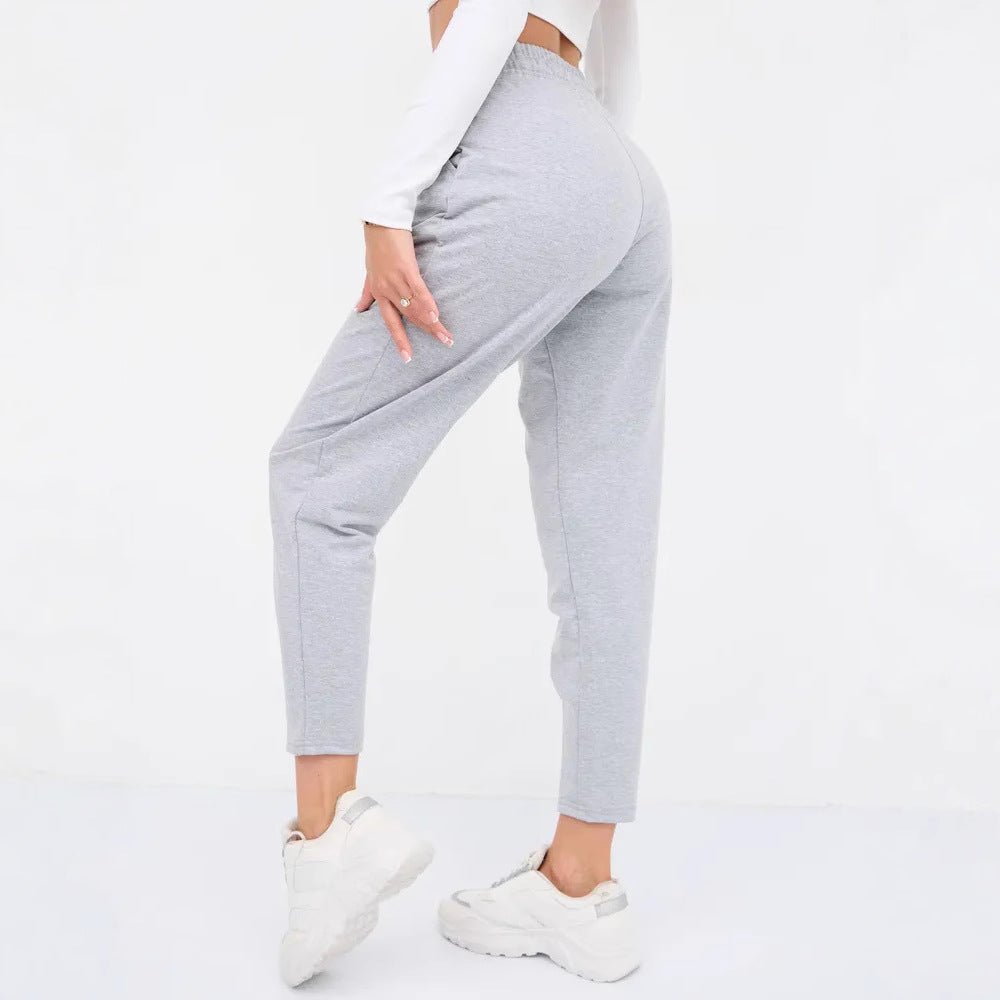 Damen Elegante Jogginghose mit Kordelzug und schmalem Schnitt EB