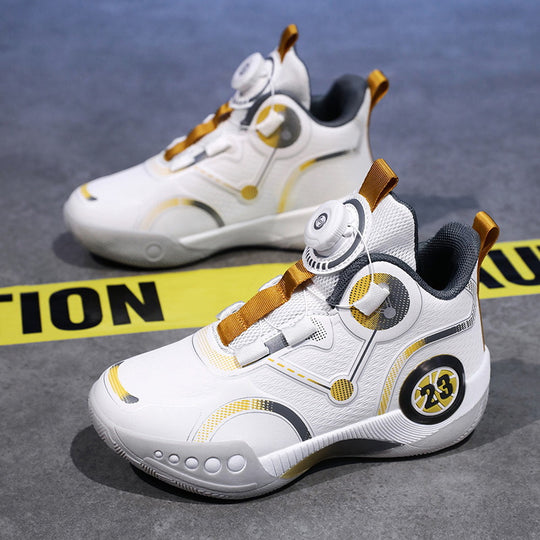 Unisex futuristische High‑Top Basketball‑Sneaker mit Drehverschlusssystem und gepolsterter Wabenzwischensohle EB
