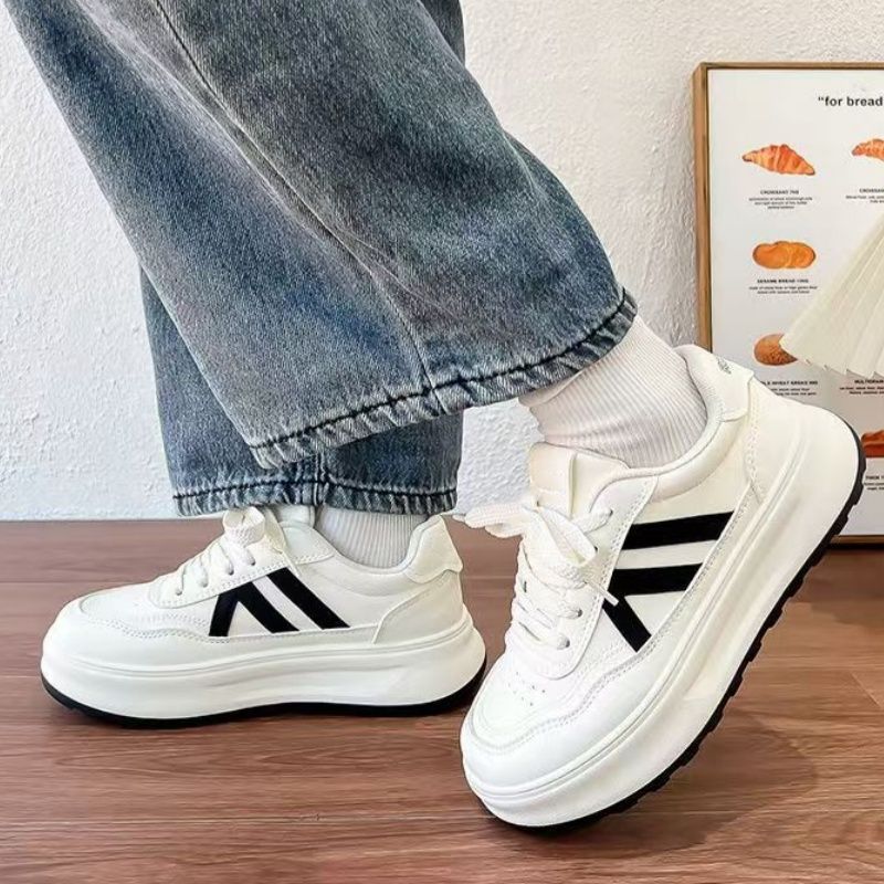 Damen modische Sneakers mit atmungsaktiver Strick-Oberfläche und trendiger Sohle EB
