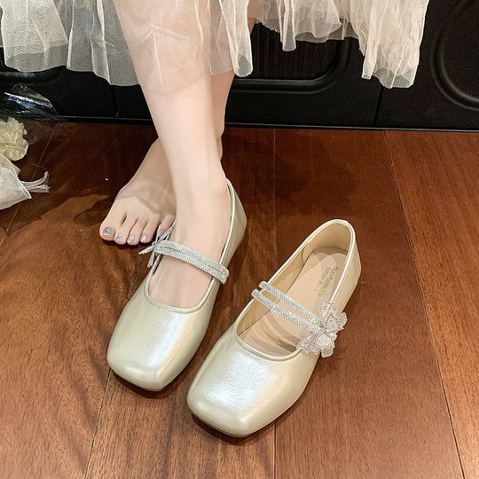Damen Ballerina Schuhe mit dekorativen Schmuckdetails EB